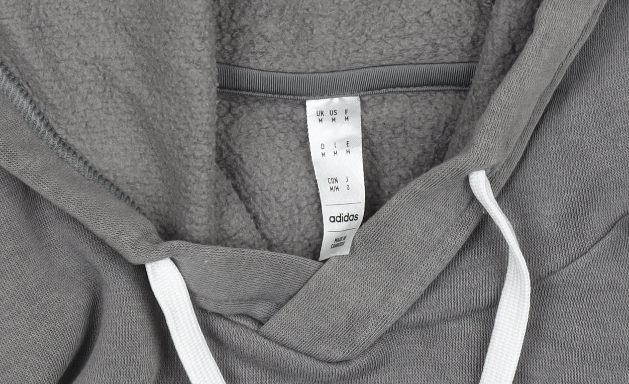 Mens UK Size M adidas Grey Pullover Hoodie