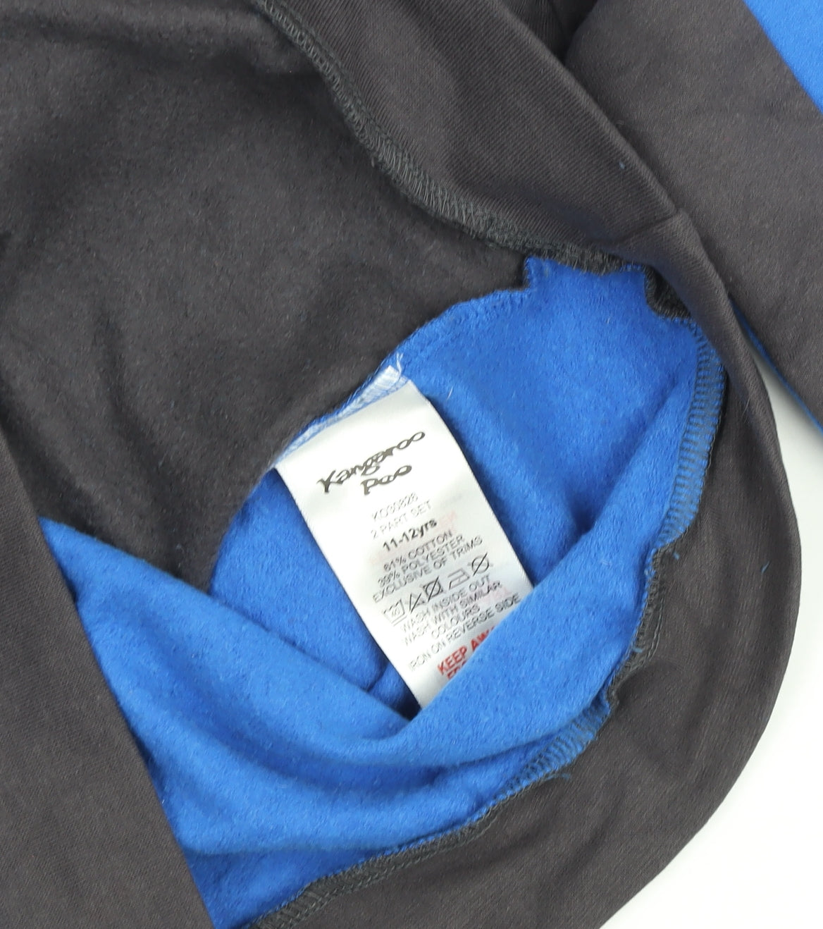 Boys UK Size 11-12 Years Kangaroo Poo Blue Pullover Hoodie