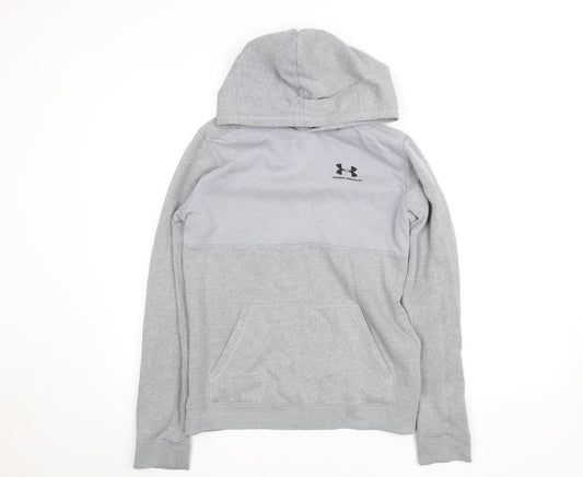 Boys UK Size XL Under armour Grey Pullover Hoodie