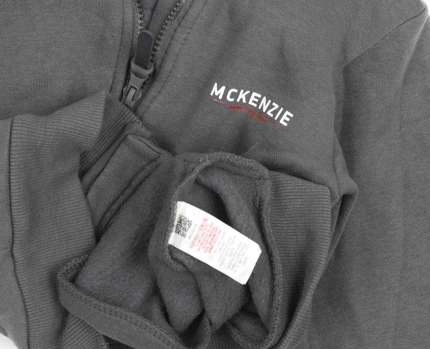 Boys UK Size 9-10 Years McKenzie Grey Full Zip Hoodie