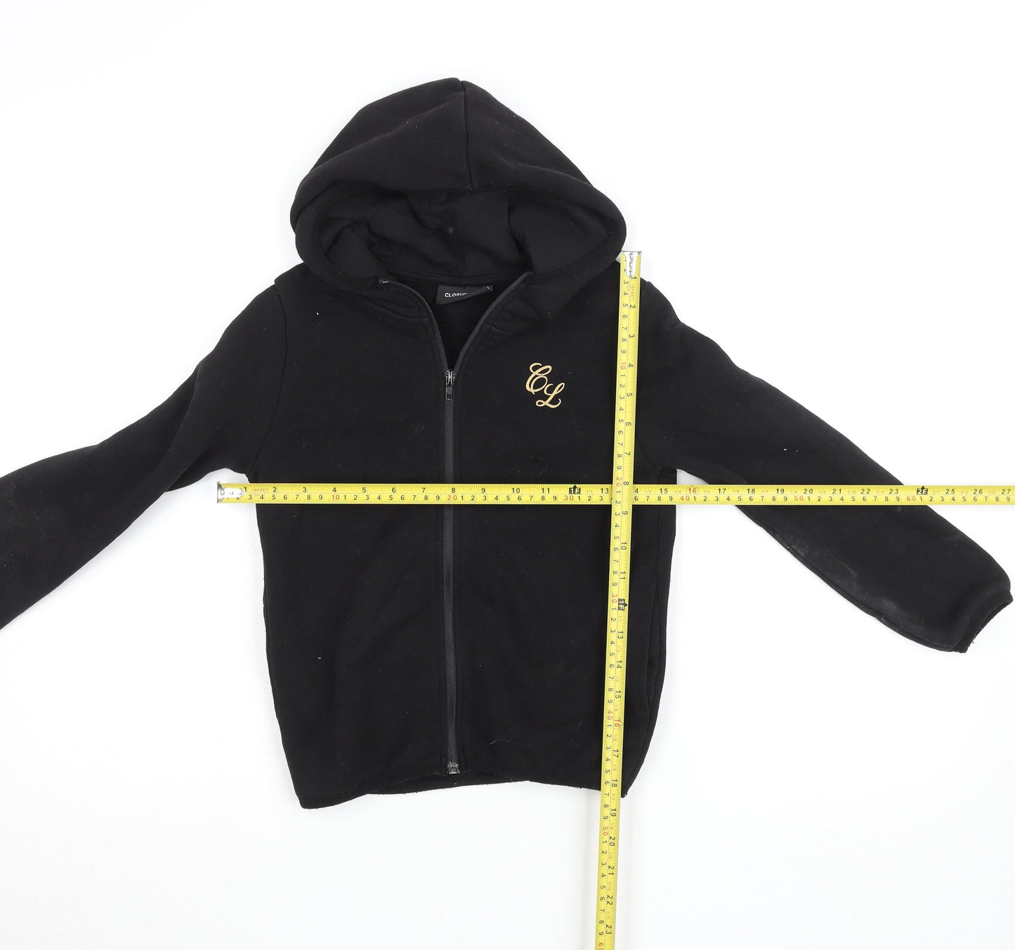 Boys UK Size 7-8 Years Closure London Black Full Zip Hoodie
