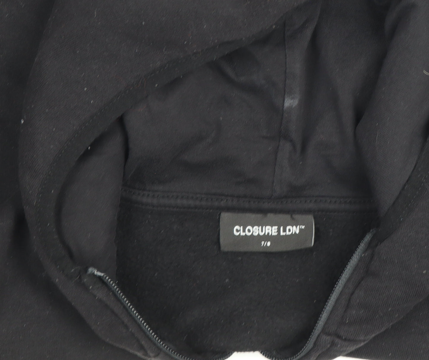 Boys UK Size 7-8 Years Closure London Black Full Zip Hoodie