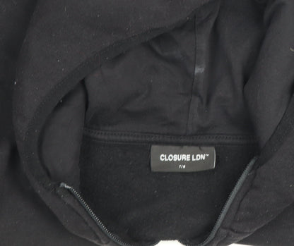 Boys UK Size 7-8 Years Closure London Black Full Zip Hoodie