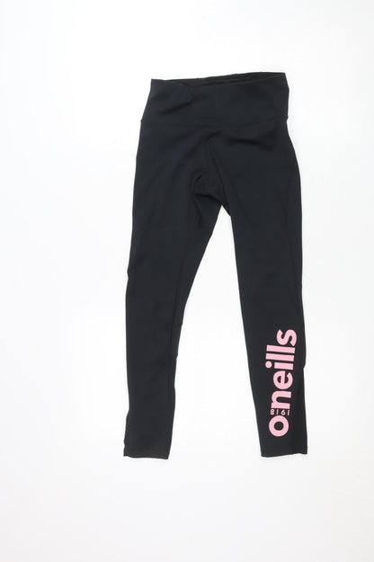 Womens UK Size 10 O’Neills Athletic Fit Compression Black Leggings