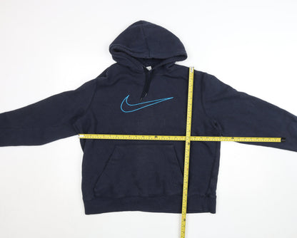 Womens UK Size L Nike Blue Pullover Hoodie