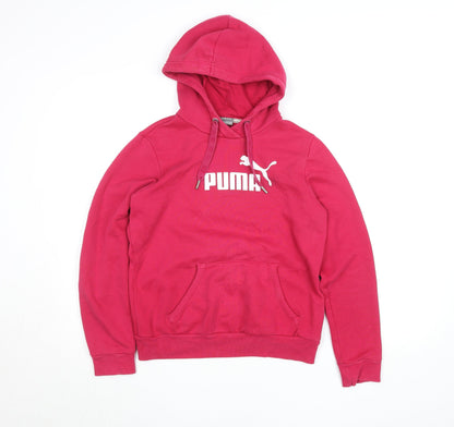 Womens UK Size 10 PUMA Pink Pullover Hoodie