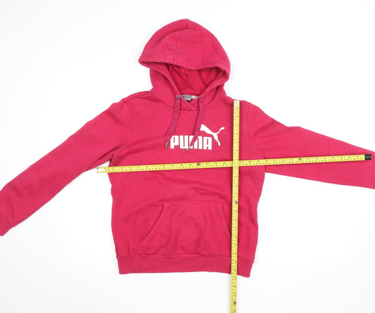 Womens UK Size 10 PUMA Pink Pullover Hoodie