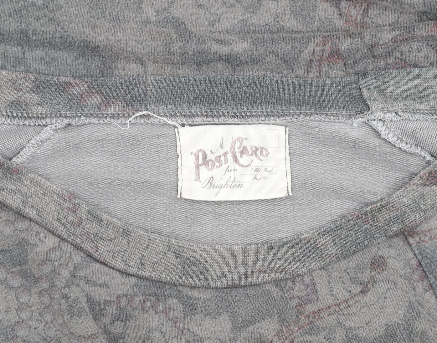 Womens UK Size L A Postcard From Brighton Grey Pullover Sweatshirt