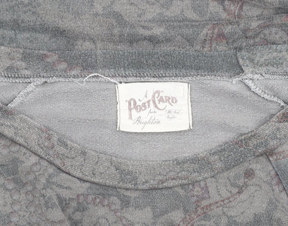 Womens UK Size L A Postcard From Brighton Grey Pullover Sweatshirt