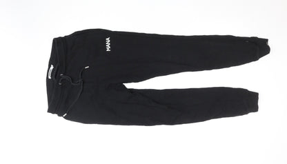 Mens UK Size S Mana Regular Fit Jogger Black Trousers