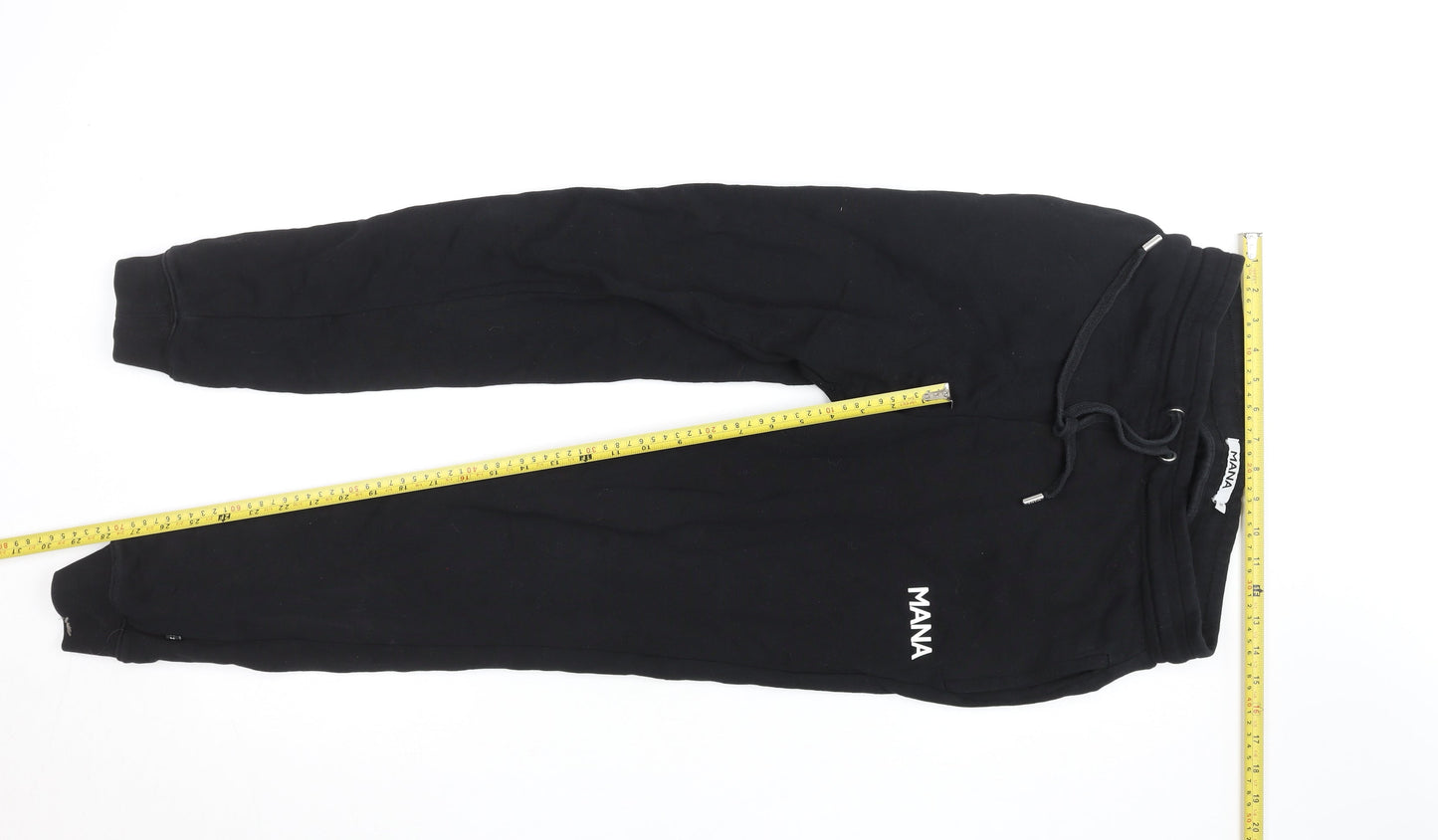 Mens UK Size S Mana Regular Fit Jogger Black Trousers