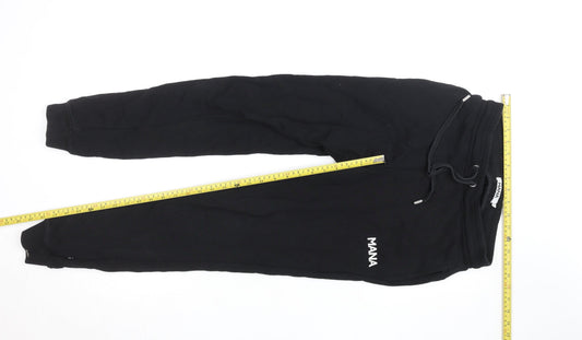 Mens UK Size S Mana Regular Fit Jogger Black Trousers