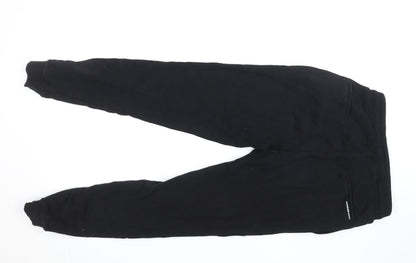 Mens UK Size S Mana Regular Fit Jogger Black Trousers
