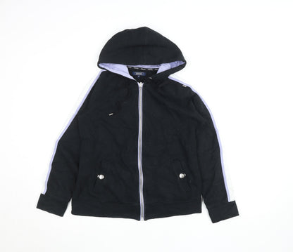 Womens UK Size 12 Debenhams Black Full Zip Hoodie