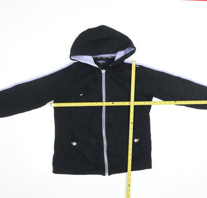 Womens UK Size 12 Debenhams Black Full Zip Hoodie