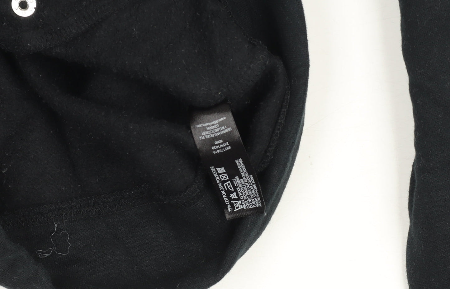 Womens UK Size 12 Debenhams Black Full Zip Hoodie