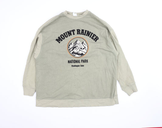 Womens UK Size S H&M Beige Pullover Sweatshirt