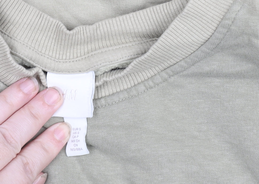 Womens UK Size S H&M Beige Pullover Sweatshirt