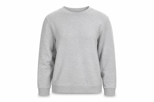 Front view of ASOS Women Grey Medium Crew Neck Pullover Sweatshirt