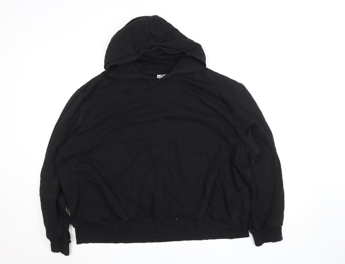 Mens UK Size M H&M Divided Black Pullover Hoodie