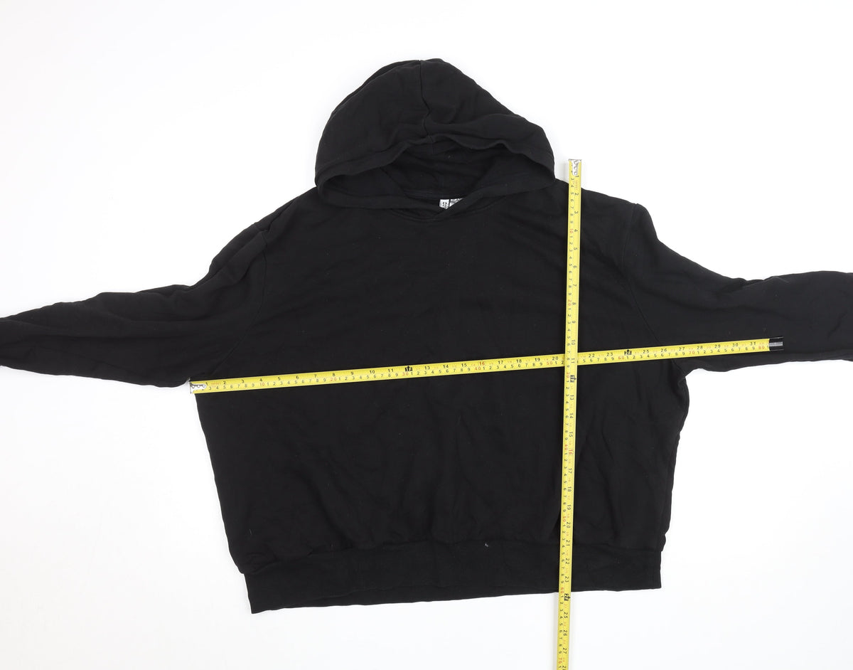 Mens UK Size M H&M Divided Black Pullover Hoodie