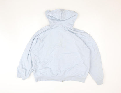 Unisex Adults UK Size L Divided Blue Full Zip Hoodie