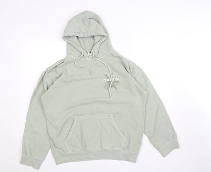 Mens UK Size S Hoxton Chic Green Pullover Hoodie