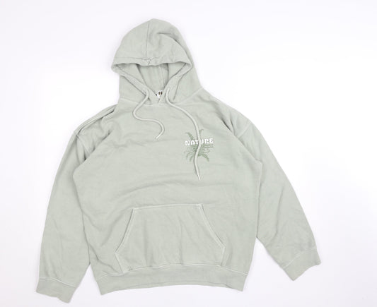 Mens UK Size S Hoxton Chic Green Pullover Hoodie