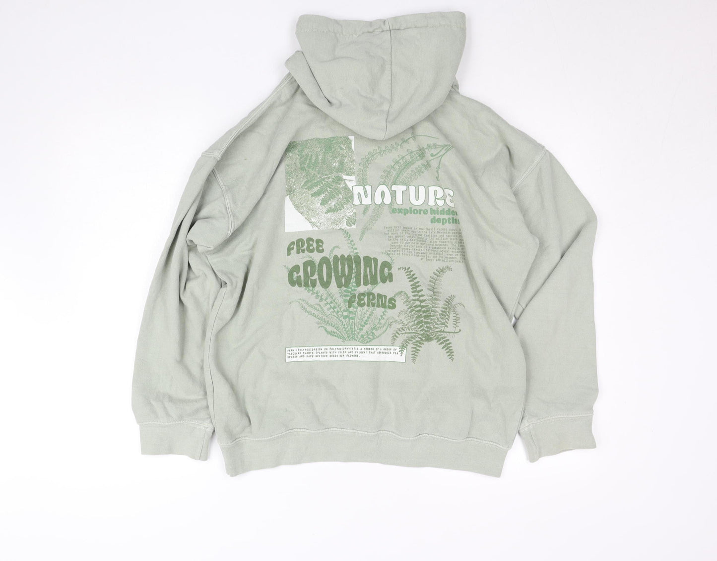 Mens UK Size S Hoxton Chic Green Pullover Hoodie