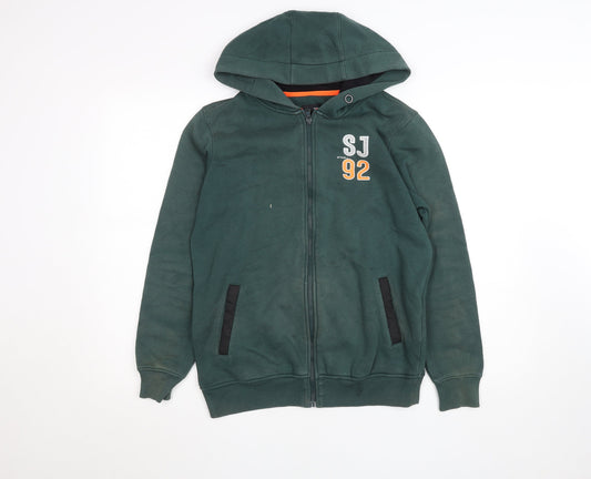 Mens UK Size M Spykar Green Full Zip Hoodie