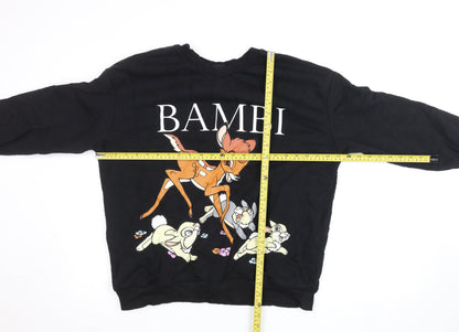 Womens UK Size L Disney at George Black Pullover Sweatshirt