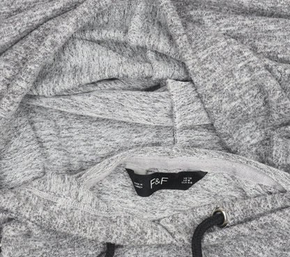 Womens UK Size 12 F&F Grey Pullover Hoodie