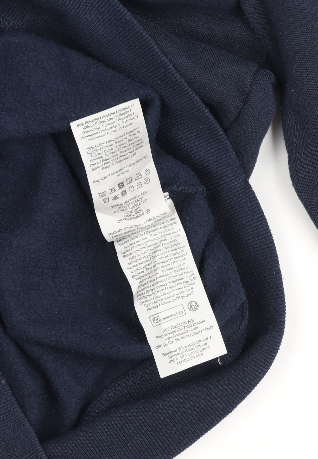 Unisex Adults UK Size L JACK & JONES Blue Pullover Sweatshirt