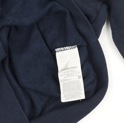 Unisex Adults UK Size L JACK & JONES Blue Pullover Sweatshirt