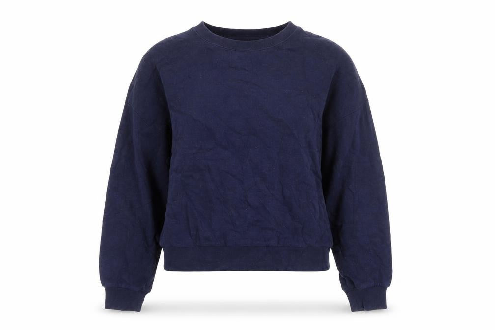 Gap Womens Navy Blue Pullover Sweatshirt Size S Crew Neck Classic Fit