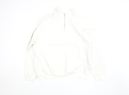 Womens UK Size XL Zara White Pullover Sweatshirt