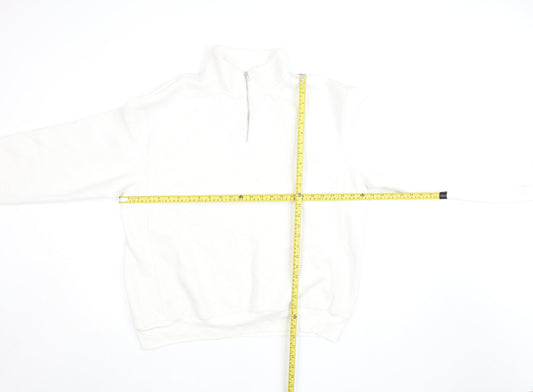 Womens UK Size XL Zara White Pullover Sweatshirt