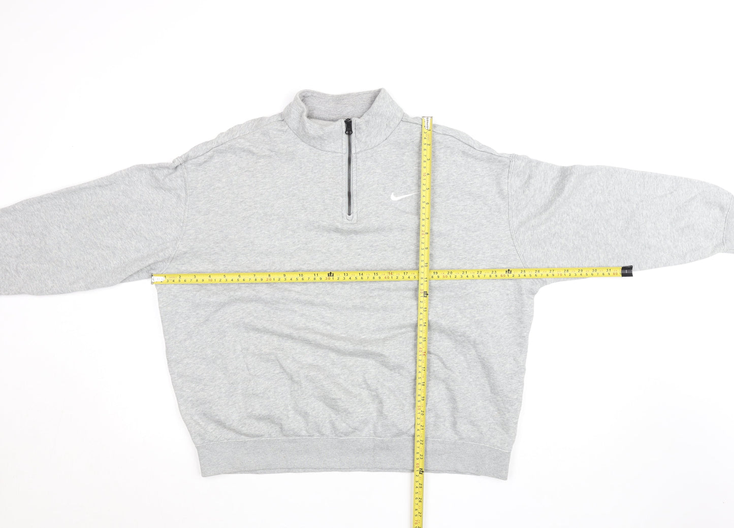 Nike Women’s Grey 1/4 Zip Sweatshirt Small - Soft Cotton Blend Pullover