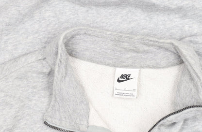 Nike Women’s Grey 1/4 Zip Sweatshirt Small - Soft Cotton Blend Pullover