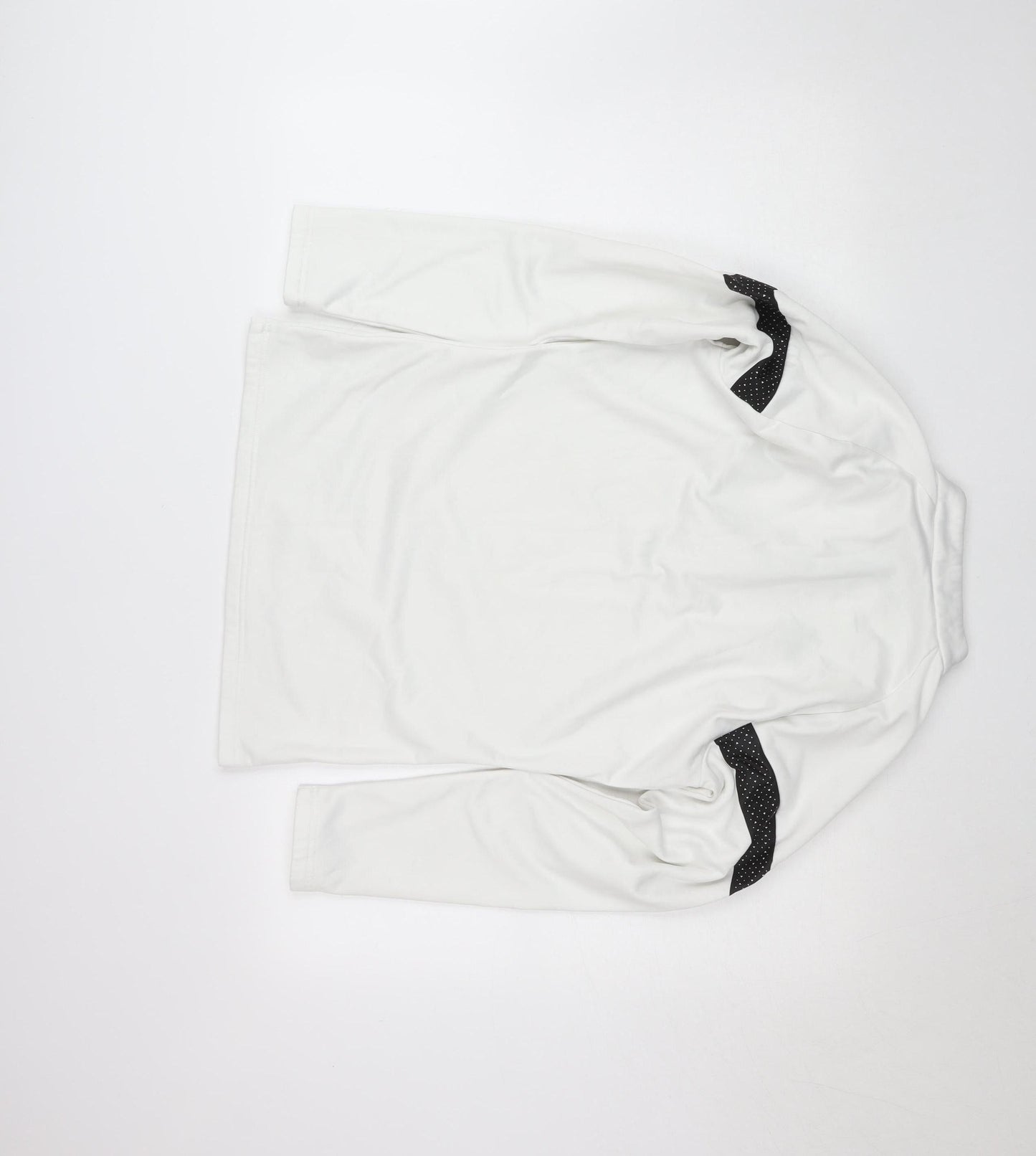 Puma Women White XS 1/4 Zip Pullover Sweatshirt with Black Detail