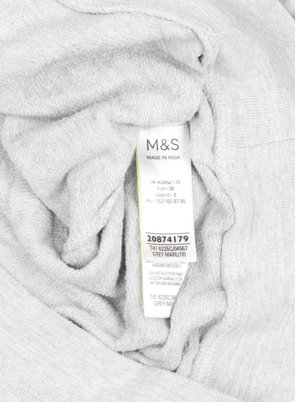 Womens UK Size 10 Marks and Spencer Grey Pullover Sweatshirt