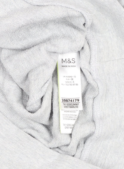 Womens UK Size 10 Marks and Spencer Grey Pullover Sweatshirt