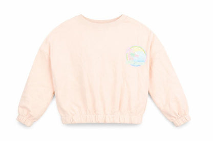 Marks and Spencer Girls Pink Graphic Pullover Sweatshirt 9-10 Years