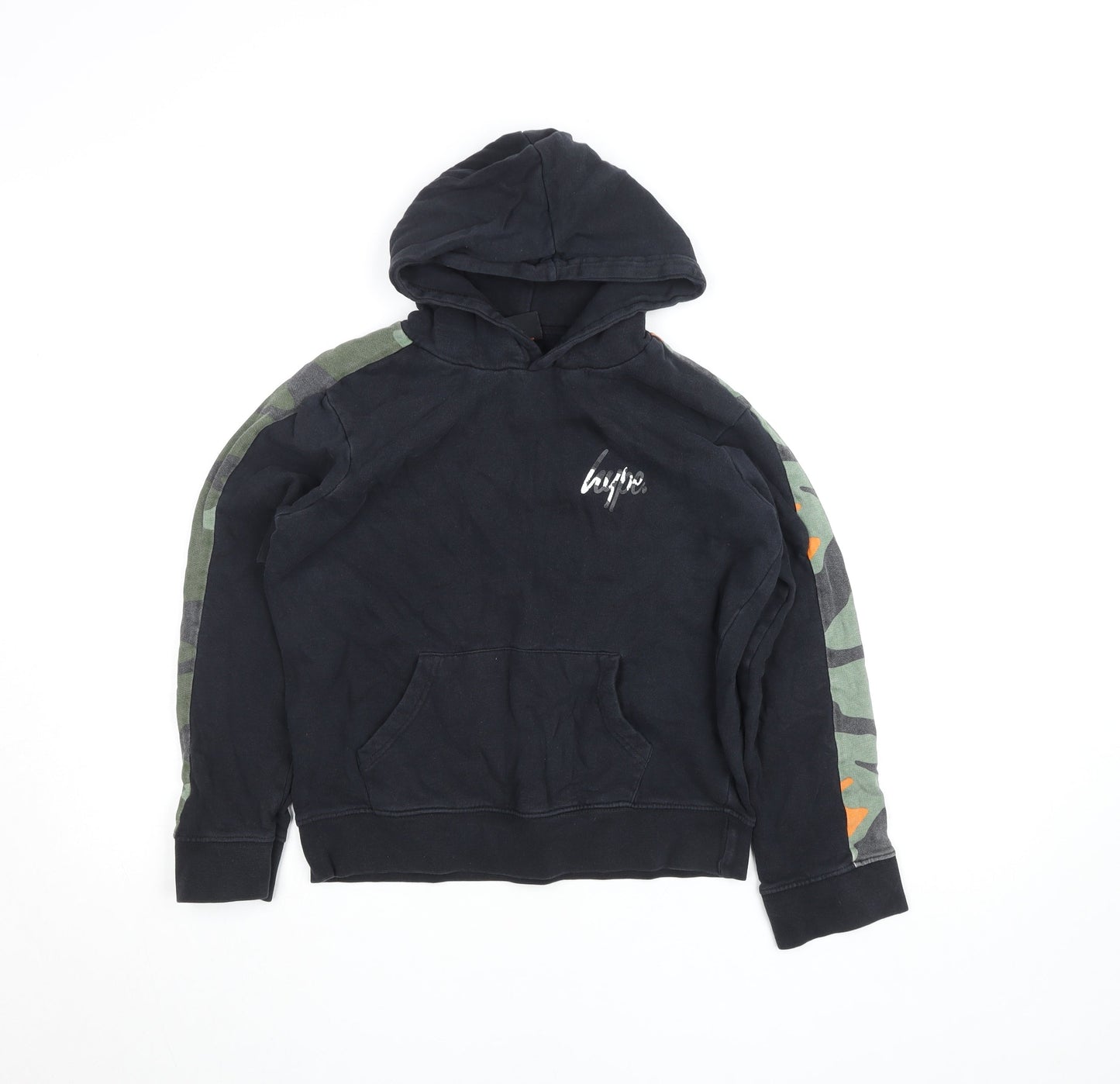 Girls UK Size 13 Years Hype Black Pullover Hoodie