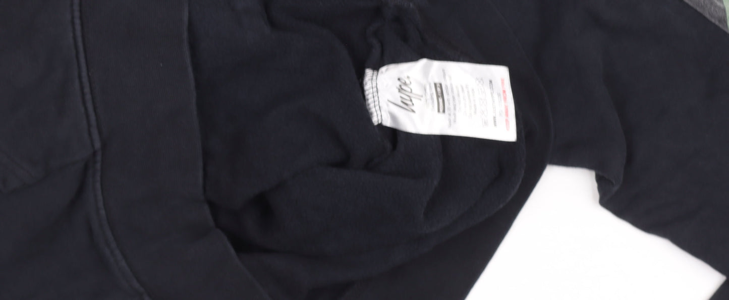 Girls UK Size 13 Years Hype Black Pullover Hoodie
