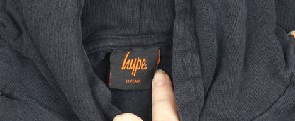 Girls UK Size 13 Years Hype Black Pullover Hoodie