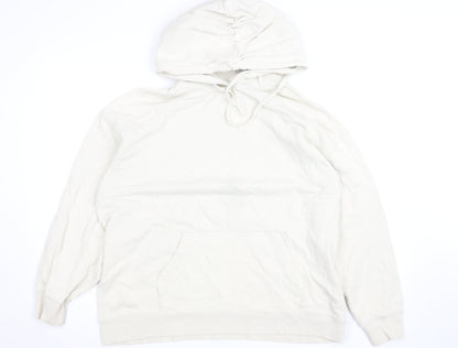 Womens UK Size M Uniqlo Beige Pullover Hoodie
