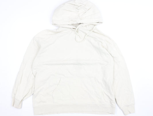 Womens UK Size M Uniqlo Beige Pullover Hoodie