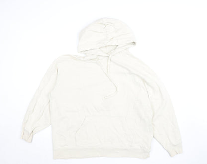 Womens UK Size M Uniqlo Beige Pullover Hoodie