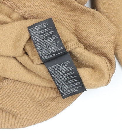 Mens UK Size M H&M Beige 1/2 Zip Sweatshirt